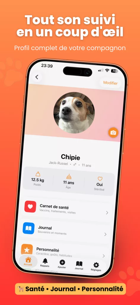 Notes4Pets enregistrez les infos de votre animal de compagnie