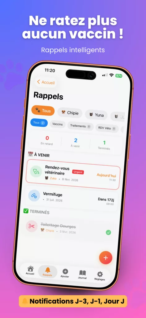 Notes4Pets carnet de santé digital pour votre animal avec rappels et blog