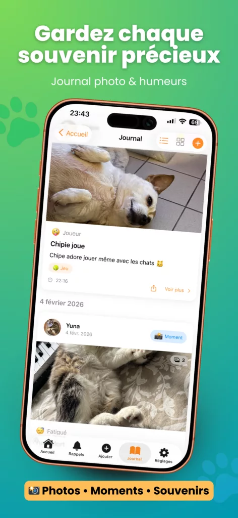 Notes4Pets carnet de santé digital pour votre animal avec rappels et blog